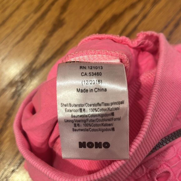 Nono Girl’s Pink Zip Up Jacket Size 5 - Picture 5 of 5